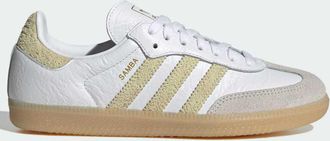 adidas Originals Samba scarpe in cloud white / dual yellow-Bianco