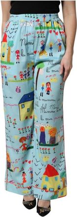 Dolce & Gabbana Dames, Broeken, Veelkleurig, Maat: XS Poliester