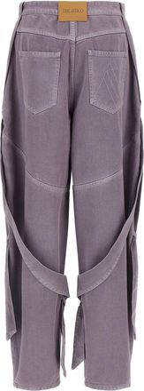 The Attico Womens Purple Cotton Cargo Pants