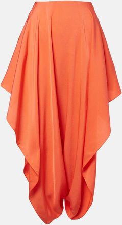 Alaia Ala&iuml;a Peek asymmetric cady midi skirt