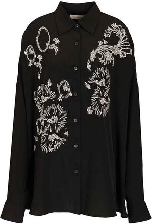 Dries Van Noten Oversized Shirt With Crystals