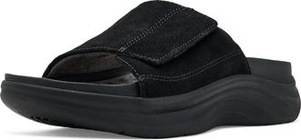 Dr. Scholls Feel Calm Recovery Sandals Womens Sandals Black Suede : 11 M