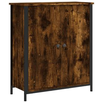 vidaXL Credenza Rovere Fumo 70x30x80 Cm In Legno Multistrato - Vidaxl