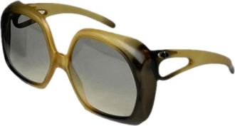 Dior Pre-owned Plastic Zonnebril - Dames - Vintage Accessoires - Geel - ONE Size - Vintage