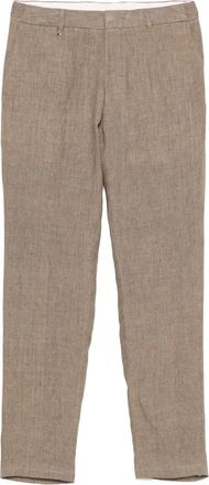 BOSS linen tailored trousers - Neutrals