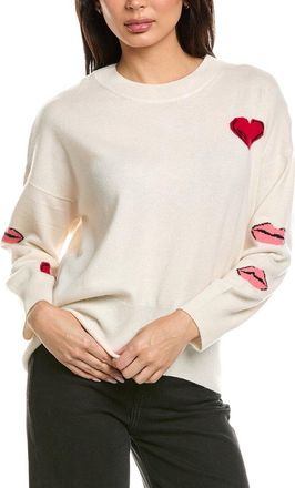 Brodie Kisses Crewneck Wool & Cashmere-Blend Sweater