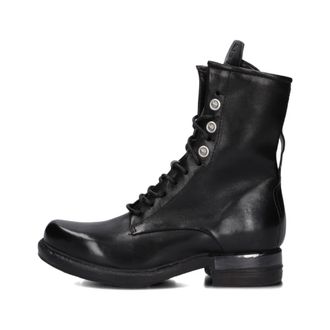 A.S.98 A.s.98, Schoenen, Dames, Zwart, 41 EU, Zwarte leren veterschoenen