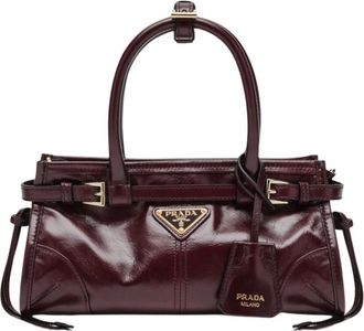 Prada Dames, Tassen, Bruin, Maat: ONE Size Leer