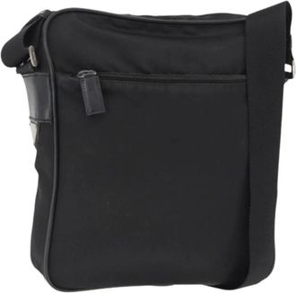 Prada Pre-owned Cross Body Bags, female, Black, Size: ONE SIZE Pre-owned Nylon Cross Body Bag