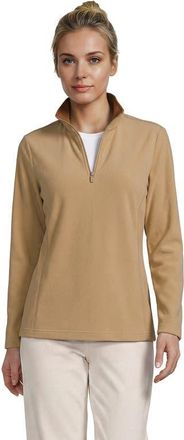 Lands End Anyweather Fleece Quarter Zip Pullover in Light Camel/rich Ginger Brown at Nordstrom, Size X-Small