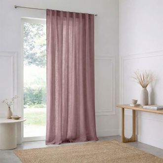 Febronie Cortina con pasadores algod&oacute;n 140x290 madera de rosa