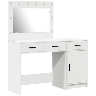 vidaXL Mesa De Tocador Con Caj&oacute;n 2 Pcs Blanco 40 X 41 X 75 Cm Vidaxl