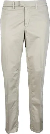 Dondup Slim Fit Beige Cotton Casual Pants
