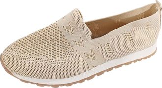 Generic 2026 Womens Slip On Travel Soft Sole Comfortable Shoes Outdoor Solid Mesh Fashion Breathable (Beige, 4.5)