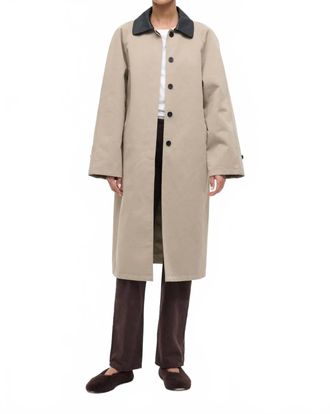 Staud Jonah Long Jacket In Riverstone