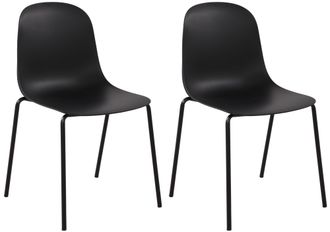 Clp Juego De 2 Sillas Hardin Negro