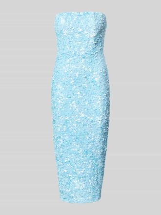 Little Mistress Midikleid im Off-Shoulder-Look mit Pailletten in Hellblau, Gr&ouml;&szlig;e 34