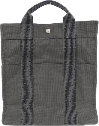 Herm&egrave;s Black Canvas Backpack (Pre-Owned)