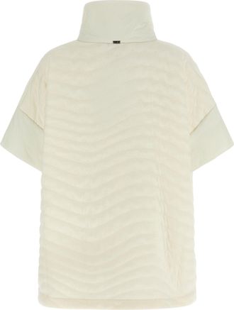 Herno Padded Wave-Effect Jacquard Coat - Cream
