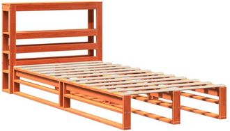 vidaXL Estructura De Cama Sin Colch&oacute;n Madera De Pino Marr&oacute;n 90x200 Cm Vidaxl