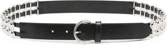 Pinko studded belt - women - Polyurethane/Polyurethane/Zinc/Zamak - S - Black