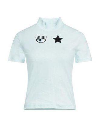 CHIARA FERRAGNI 売れ筋商品|||シアラフェラーニ Tシャツ トップス レディース T-shirts Green Chiara Ferragni Eyelike-glittered Cotton T-shirt | White