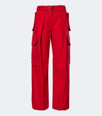 Loewe Pantalones cargo de algod&oacute;n y seda