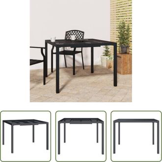 vidaXL Tavolo da esterno - Tavolo da Giardino Antracite 100x100x72 cm Acciaio