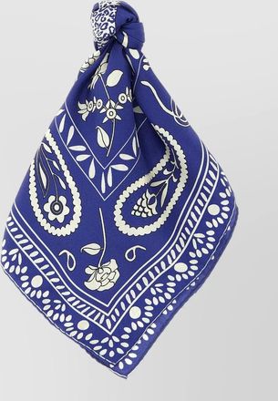 Alberto Biani silk scarf bird floral horse leopard