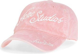 Acne Studios Carliy Venice Embroidered Logo Adjustable Baseball Cap in Faded Pink at Nordstrom
