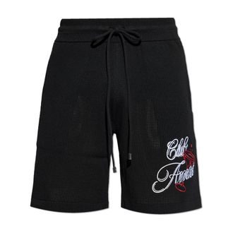 Amiri Korte Broeken, Heren, Zwart, S, Shorts met geborduurd logo