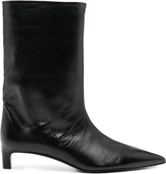 Jil Sander 40 mm leren laarzen - Zwart