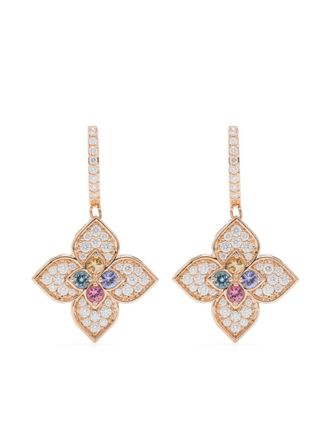 Roberto Coin 18kt roségouden Venetian Princess oorbellen met stenen - Roze