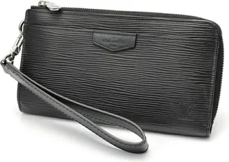 Louis Vuitton Black Noir Epi Leather Chain/Shoulder Wallet (Pre-Owned)