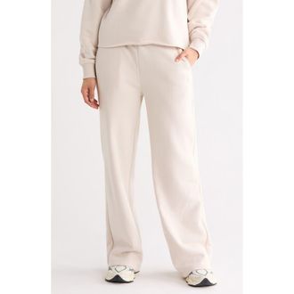 Faith Connexion Silicon Fleece Wide Leg Pants in Crystal Gray/Magnolia at Nordstrom Rack, Size X-Small