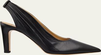 Gabriela Hearst 90mm Amari Leather Slingback Pumps