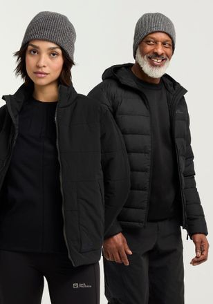 Jack Wolfskin Beanie JACK WOLFSKIN FELDBERG BEANIE, Damen, Gr. M, grau (slate), Obermaterial: 99% Polyester, 1% sonstige Fasern; Futter: 100% Polyester, M&uuml;tzen Bean