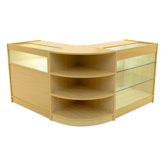 MonsterShop Demeter LED Shop Counter Set K900, B900 & LM60 - Maple in Beige