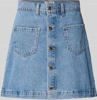 Only Schmaler Jeansrock aus reiner Baumwolle Modell AMAZING in Hellblau, Gr&ouml;&szlig;e XL