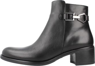 Fluchos Chiara Enkellaarsjes - Dames - Laarzen met Hak - Zwart - 38 EU - Leer - Schoenen