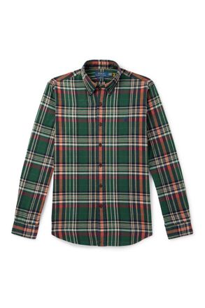 Polo Ralph Lauren Button-Down Collar Checked Cotton Oxford Shirt