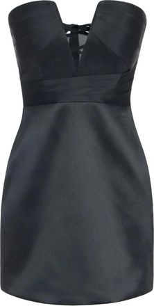 Elisabetta Franchi Mini-jurk van Gazar-stof - Dames - Jurken - Zwart - Maat: S