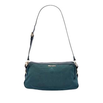 Prada Pre-owned Shoulder Bags, female, Blue, Size: ONE SIZE Pre-owned Nylon Shoulder Bag