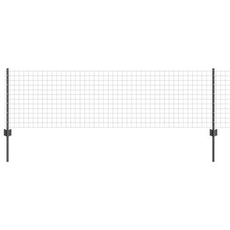 Berkfield Home Euro Fence with 22 U Posts Grey 0, 6x50 m Steel