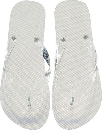 Generic Unisex Fashion Hollow Breathable Flip Flops Non Slip Wear Beach Shoes Mens Slippers Open Toe (White, XS)
