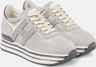 Hogan Midi H222 suede platform sneakers