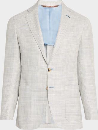 Canali Mens Wool-Blend Tic Suit