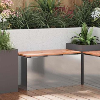 vidaXL vidaXL Panchina da giardino Argento 80 x 40 x 43 cm Acciaio zincato