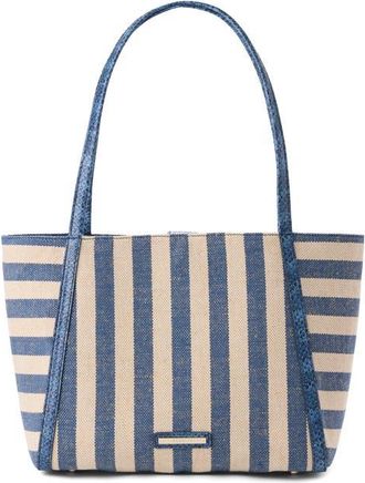 Brahmin Mona Croc Embossed Leather Tote in Blue at Nordstrom