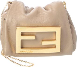 Fendi Fendi Nano Baguette Leather Mini Bag